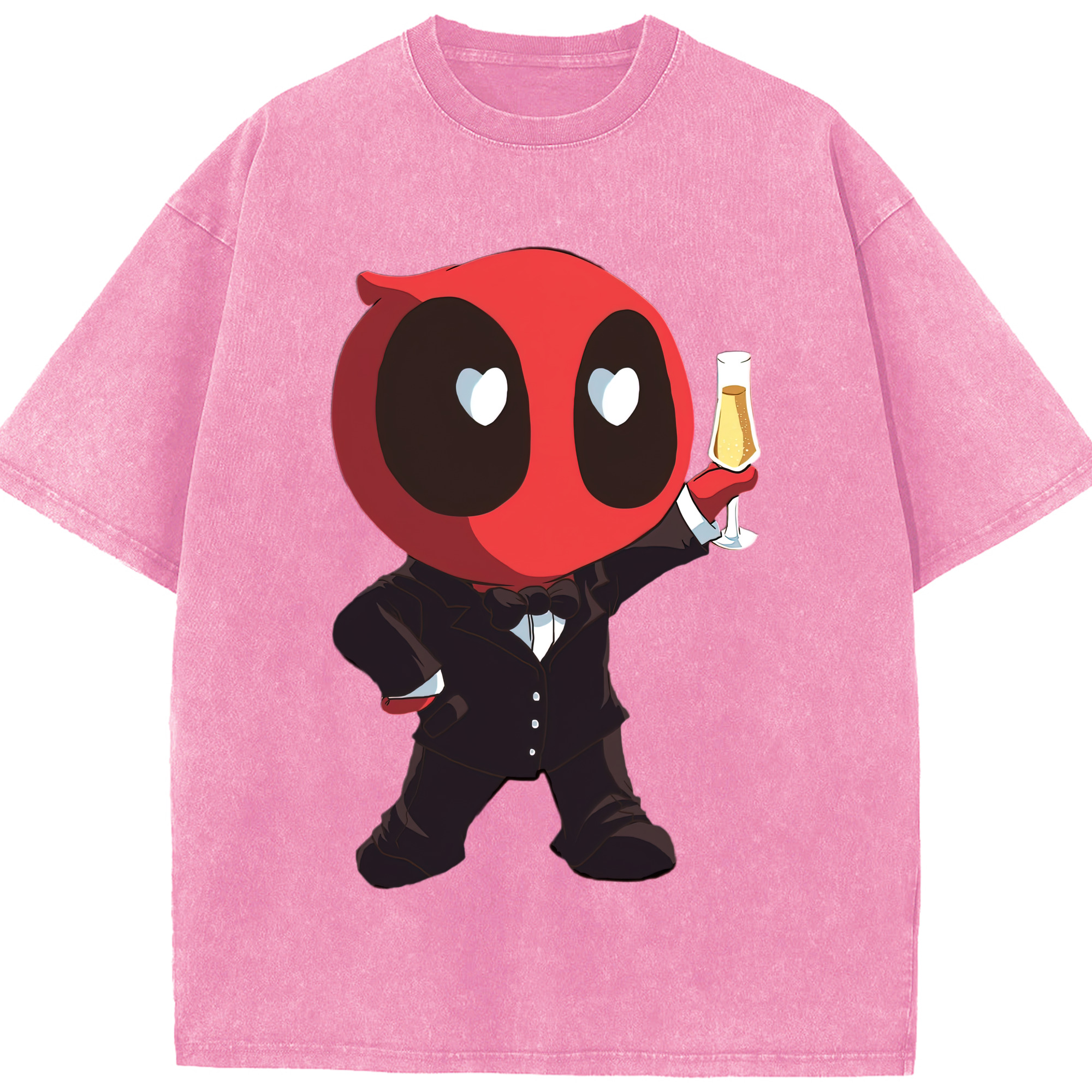 （画像用） Deadpool デッドプール 綿100% ヴィンテージ風 半袖Tシャツ（フロントプリント）